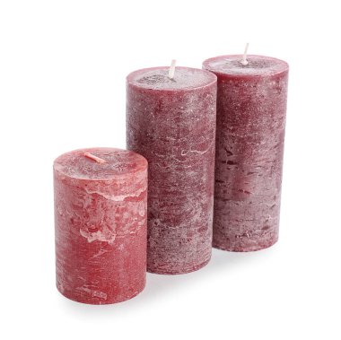 Beyaz arkaplanda mumlar