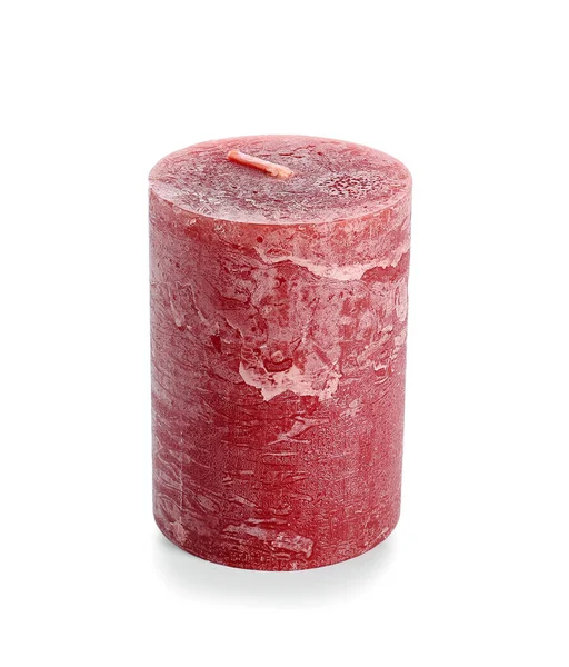 Wax Candle White Background — Stock Photo, Image