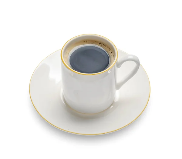 Tazza Espresso Caldo Sfondo Bianco — Foto Stock