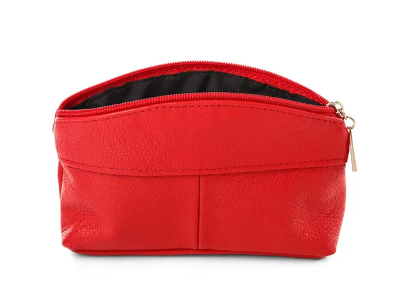 Red Cosmetic Bag White Background — Stock Photo, Image