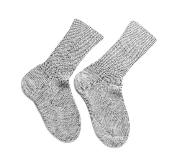 Warm Socks White Background — Stock Photo, Image