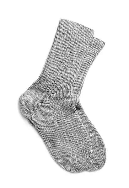 Warme Socken Auf Weißem Hintergrund — Stockfoto