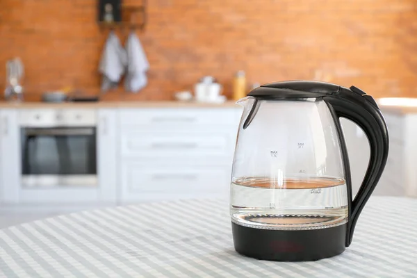 Електричний Чайник Водою Кухні — стокове фото
