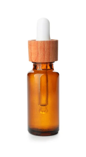 Cosmetic Dropper Flaska Vit Bakgrund — Stockfoto