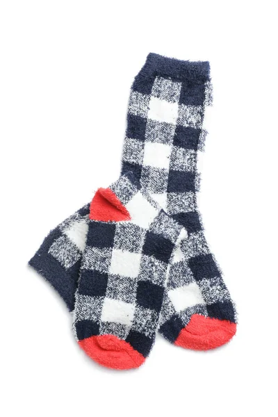 Warm Socks White Background — Stock Photo, Image