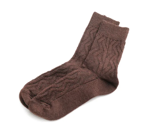 Warm Socks White Background — Stock Photo, Image