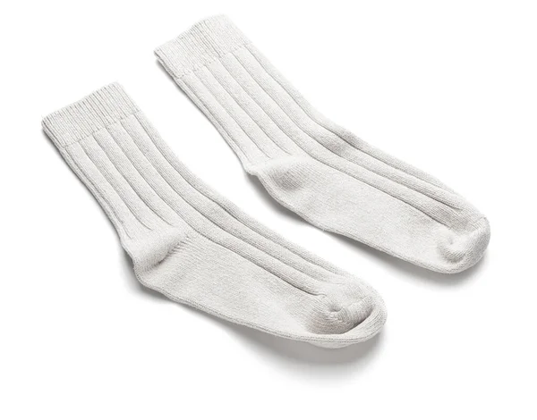 Chaussettes Chaudes Sur Fond Blanc — Photo