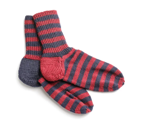 Warm Socks White Background — Stock Photo, Image