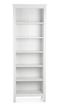 Beyaz arkaplanda modern boş raf birimi