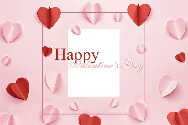 Красивая Композиция День Святого Валентина Цветном Фоне — стоковое фото