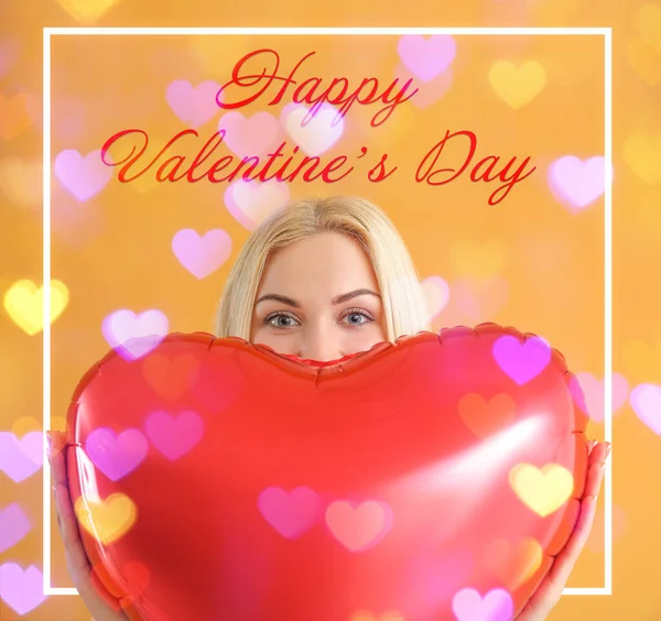 Prachtige Wenskaart Voor Valentijnsdag — Stockfoto