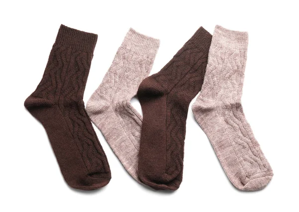 Warm Socks White Background — Stock Photo, Image