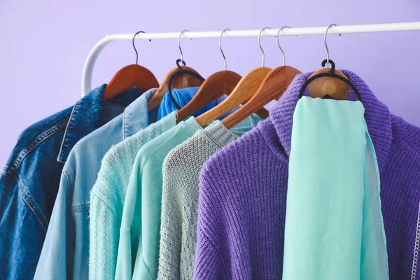 Rack Modern Clothes Room — Stock Photo, Image