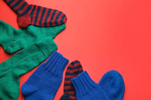 Warm Socks Color Background — Stock Photo, Image