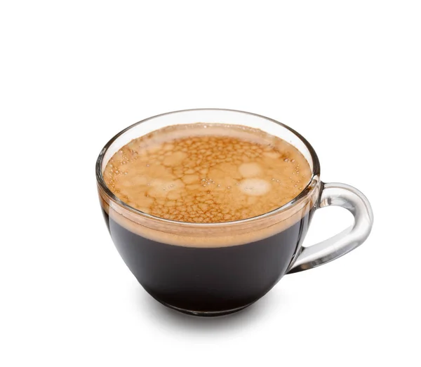 Cup Hot Espresso White Background — Stock Photo, Image