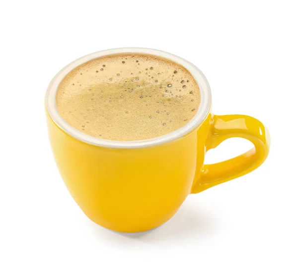 Kopp Med Varm Espresso Vit Bakgrund — Stockfoto