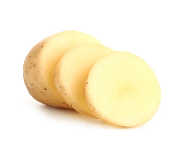 Cut Potato White Background — Stock Photo, Image