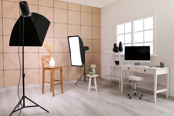 Interior Photo Studio Modern Equipment — Stock Photo, Image