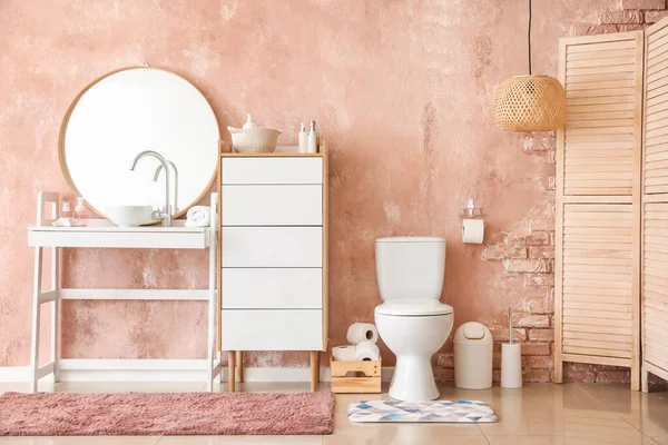 Stylish Interior Modern Restroom — Stock Photo, Image