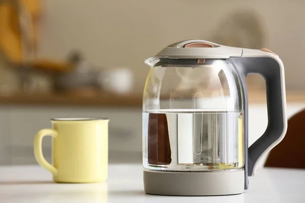 Electric Kettle Cup Table — Stock Photo, Image