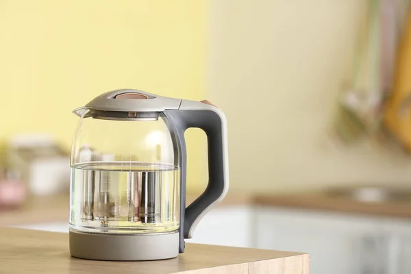 Electric Kettle Kitchen Table — Stock Photo, Image