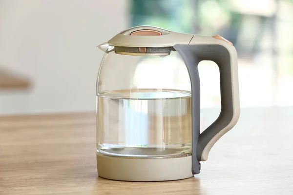 Electric kettle on kitchen table