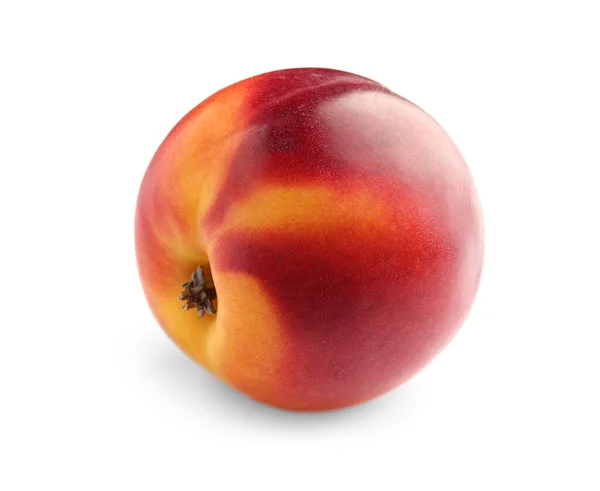 Sweet Ripe Peach White Background — Stock Photo, Image