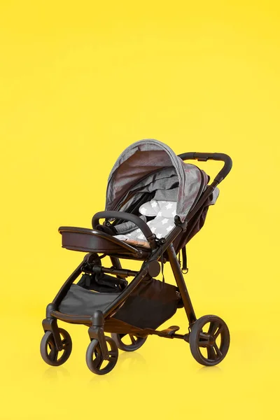 Modern Baby Stroller Color Background — Stock Photo, Image