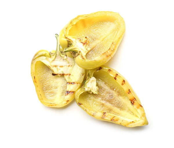Grilled Bell Peppers White Background — Stock Photo, Image