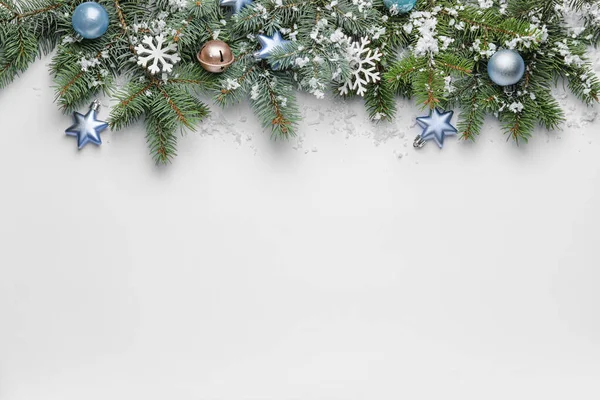 Beautiful Christmas Composition White Background — Stock Photo, Image