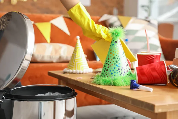 Cleaning Messy Room Party Celebration — Stock Photo, Image