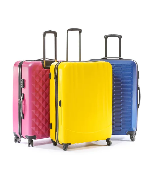Packed Suitcases White Background — Stock Photo, Image