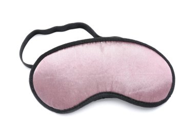 Beyaz arkaplanda uyku maskesi