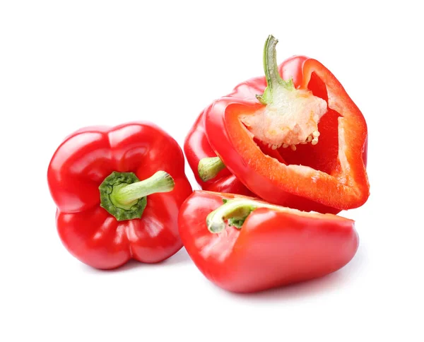 Red Bell Pepper White Background — Stock Photo, Image