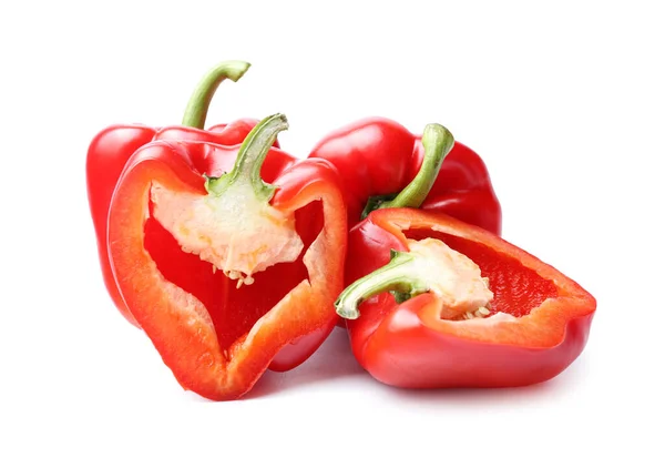 Red Bell Pepper White Background — Stock Photo, Image