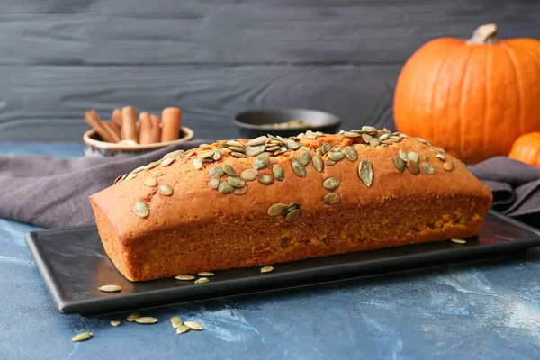 Torta Abóbora Saborosa Mesa — Fotografia de Stock