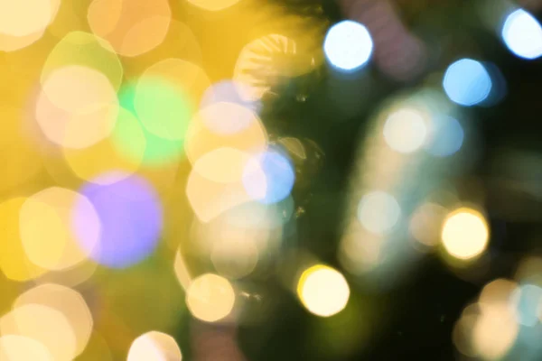 Vista Las Luces Borrosas Navidad — Foto de Stock