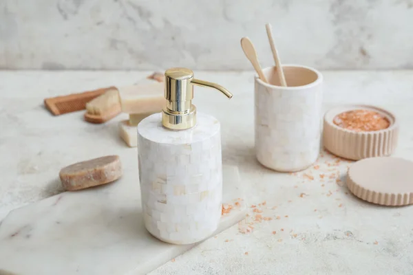 Set Bath Accessories Light Table — Stock Photo, Image