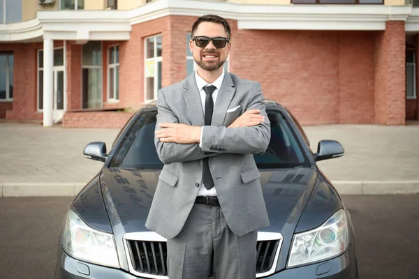 Successful Businessman Modern Car — Stock Photo, Image