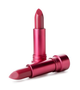 Beyaz arkaplanda güzel ruj