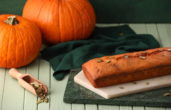 Tasty Pumpkin Pie Table — Stock Photo, Image