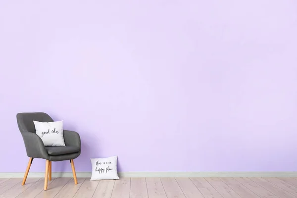 Chair Pillows Color Wall Room — Stock Photo, Image
