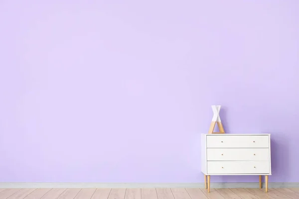 Chest Drawers Color Wall Room — Stock Photo, Image