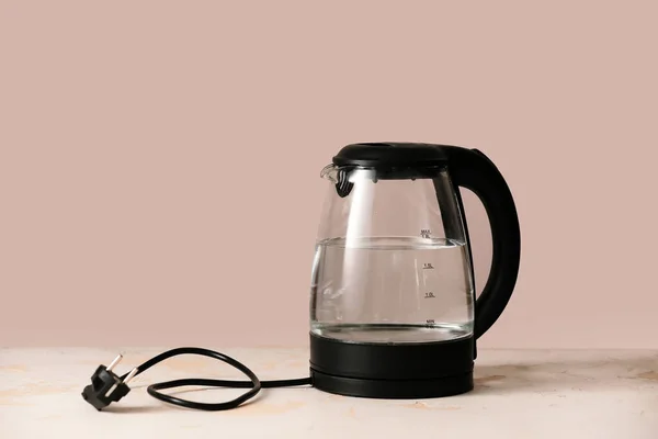 Transparent Electric Kettle Table — Stock Photo, Image