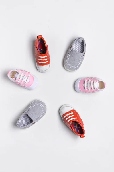 Baby Shoes White Background — Stock Photo, Image