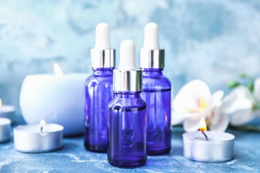 Renk arkaplanındaki güzel spa kompozisyonu