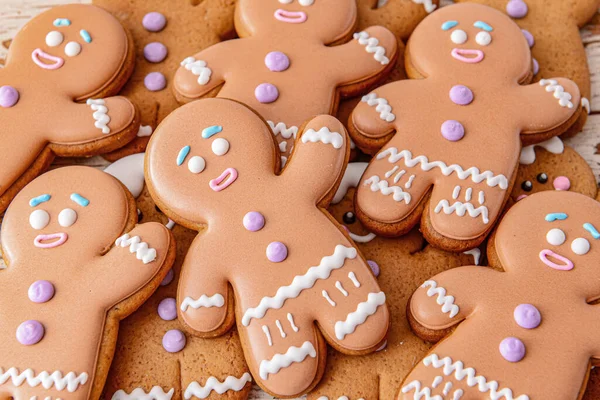 Biscoitos Saborosos Gengibre Como Fundo — Fotografia de Stock