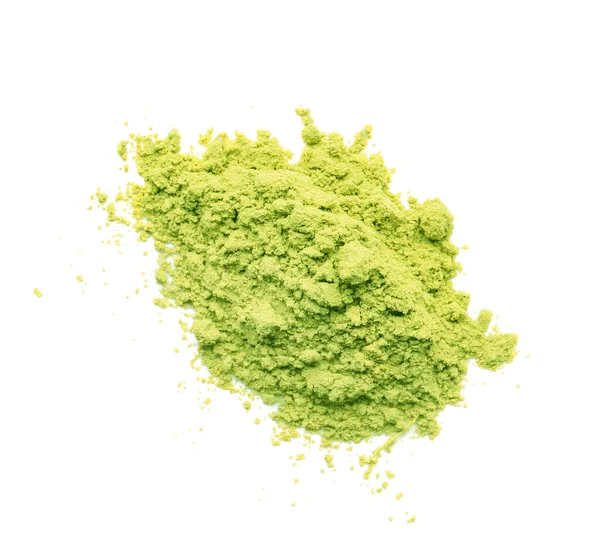 Gepuderter Matcha Tee Auf Weißem Hintergrund — Stockfoto