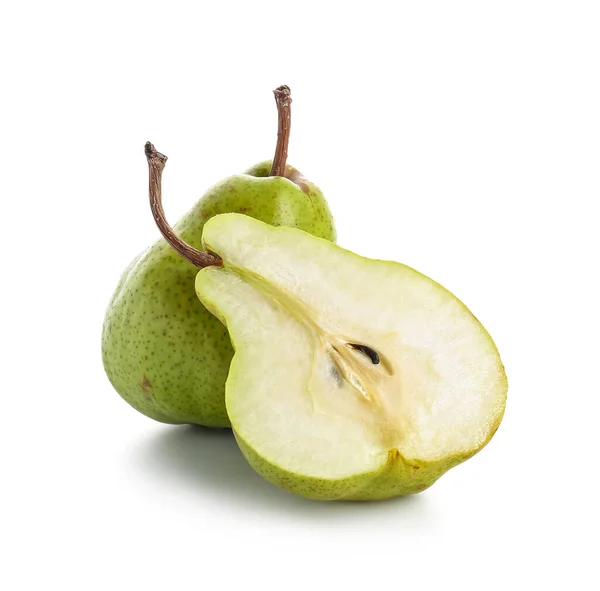 Fresh Ripe Pears White Background — Stock Photo, Image