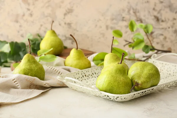 Fresh Ripe Pears Table — Stock Photo, Image